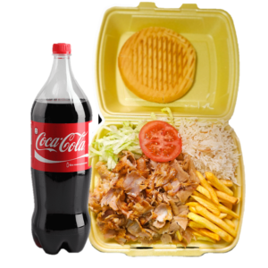 MENU PLATO KEBAB NORMAL CON BEBIDA DE 1 LITRO
