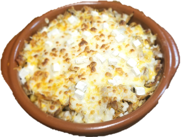 PLATO GRATINADO CON QUESO DE CABRA